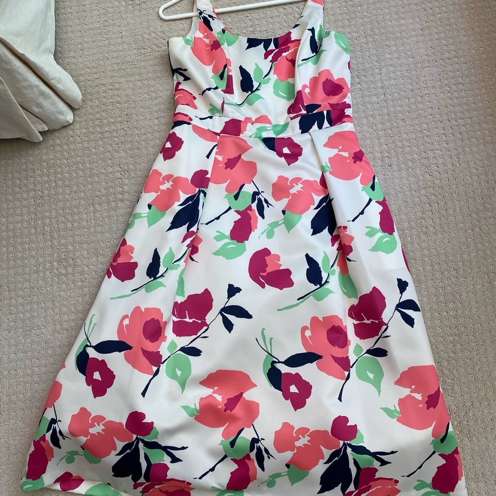 Shoshanna dress in bold, summery floral print